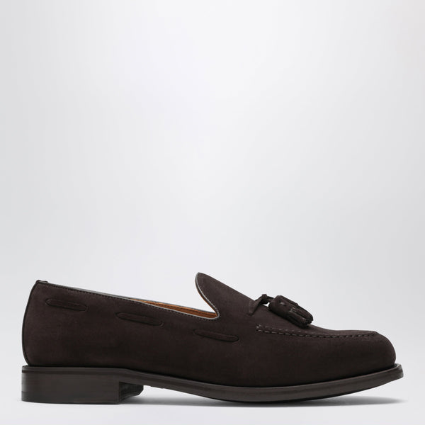 Braune Suede Loafers Mit Quasten