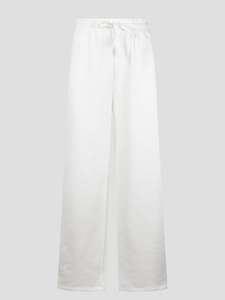 Embroidered cotton jersey trousers