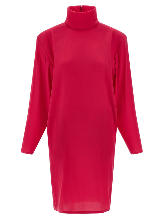 Structured Shoulder Dress Abiti Fucsia