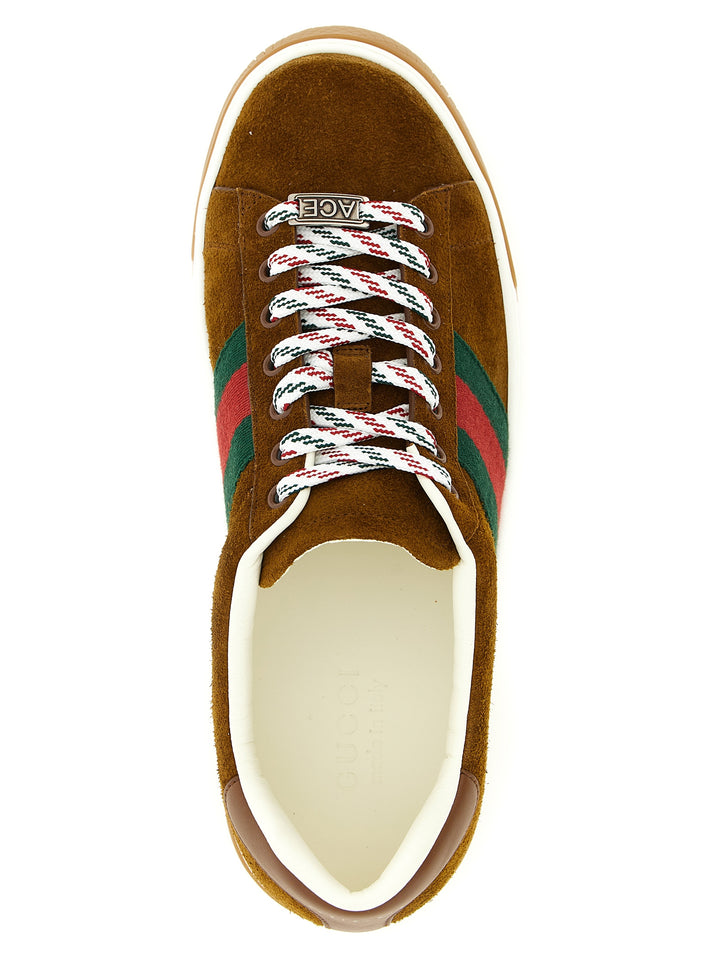 Gucci Gucci Ace Sneakers - Marrone | 257f42cde8967ecc1c281fb340d1e699f11e5f5b