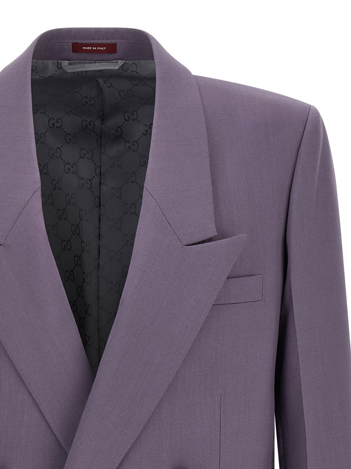 Gucci Double-Breasted Wool Blazer - Viola | b9dd3e34b1628e619600a2760fe43a5cfefb45db