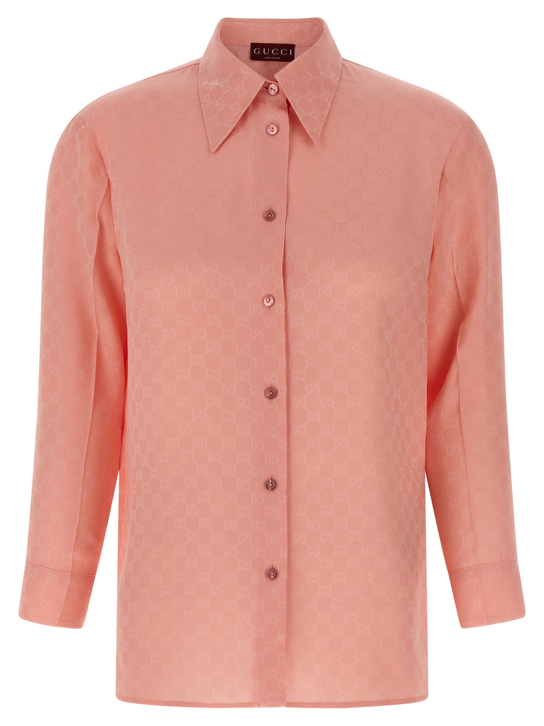 Gucci Gg Silk Shirt Camicie - Rosa | bc681f5e8cd6fcabb055905c90638cdc89909e10