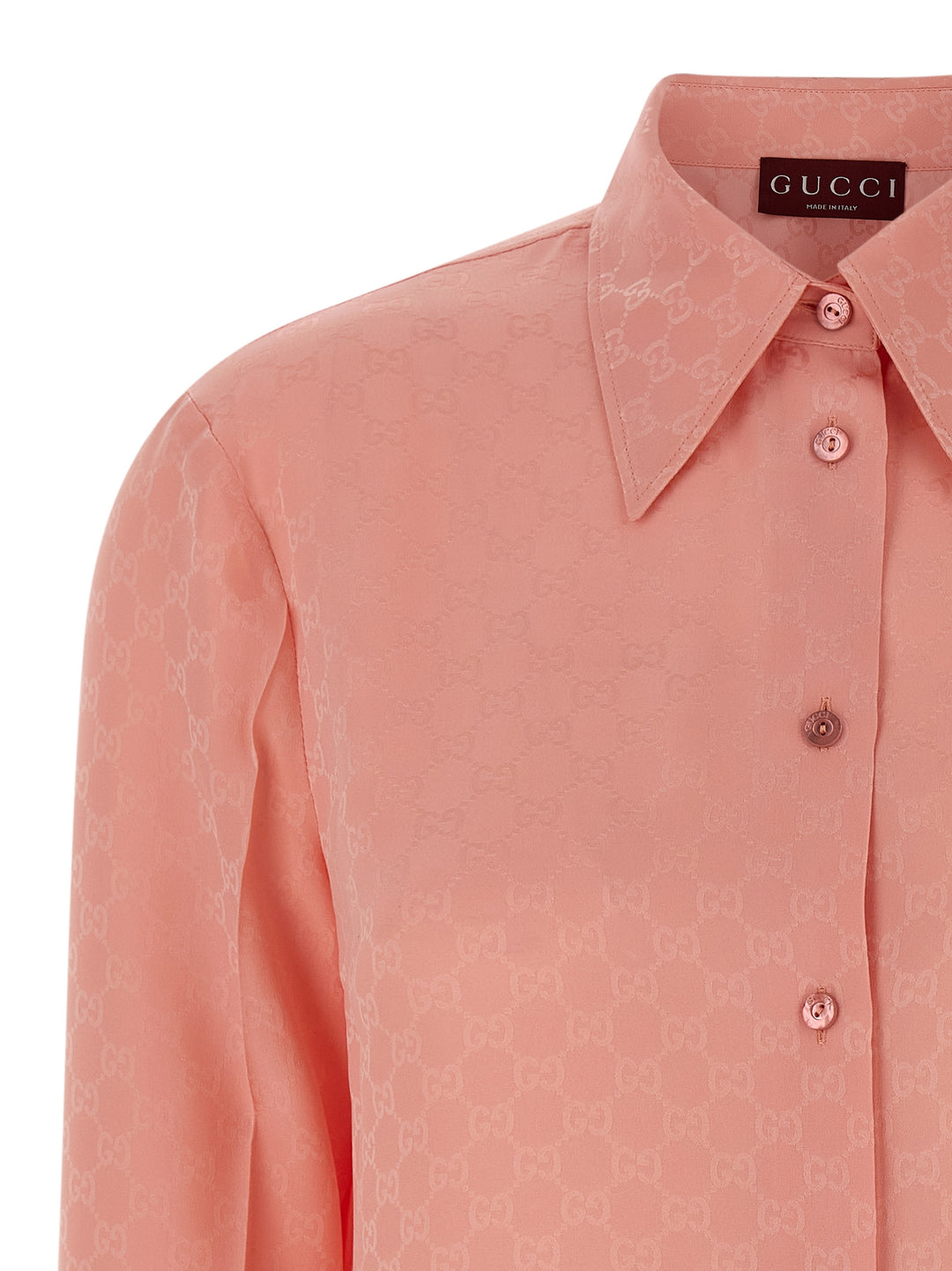 Gucci Gg Silk Shirt Camicie - Rosa | 724d417873f87d8b925f3dc97cf649cc095e0f7c