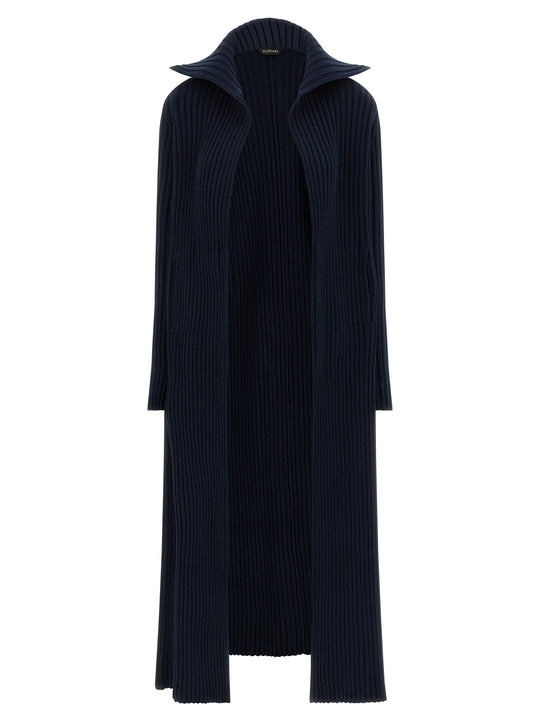 Ribbed Cardigan Maglioni Blu
