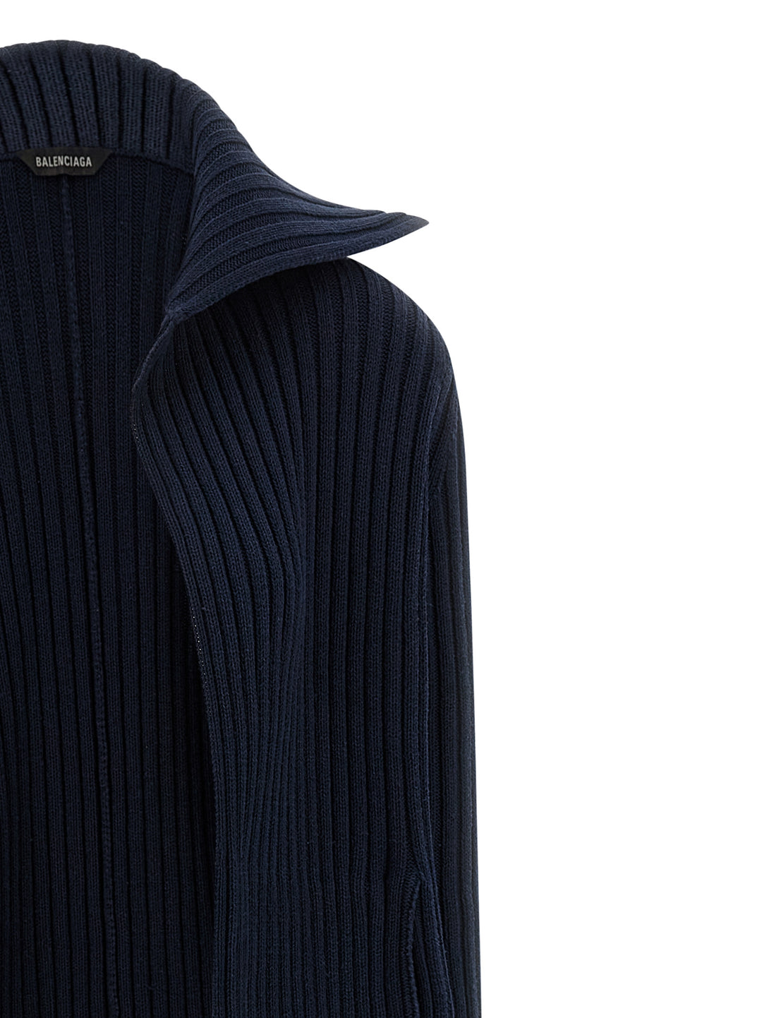 Balenciaga Ribbed Cardigan Maglioni - Blu | 3b34fe7b2fb308bcaae908947debef8b5c2c50ad