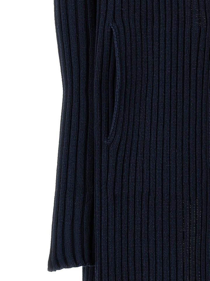 Balenciaga Ribbed Cardigan Maglioni - Blu | 12be4009c4e50fee3fe42edad0d87bcc773c5fcd