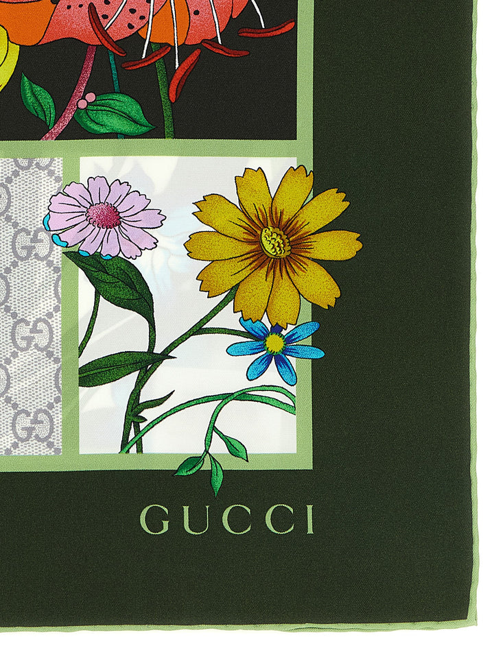 Gucci Flora Sciarpe - Nero | f5fee0e65d753553ed0610e9e63d945967f7e790