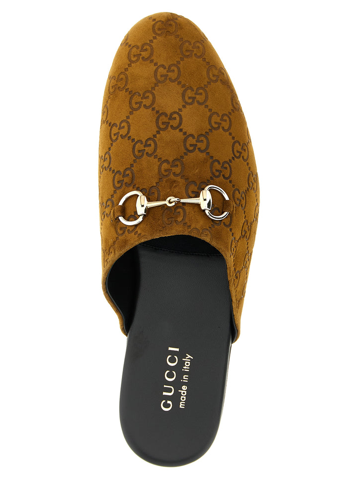 Gucci Sabot Suede Horsebit Flat shoes - Marrone | c07c4f98d48422b0343d95f7eb4720f6a5caa790