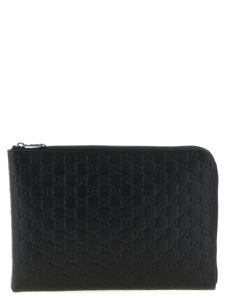 Gucci Gg Emblem Clutch - Nero | cb61c4fdfb3ae683fc2d3032232e531134cf0f1e