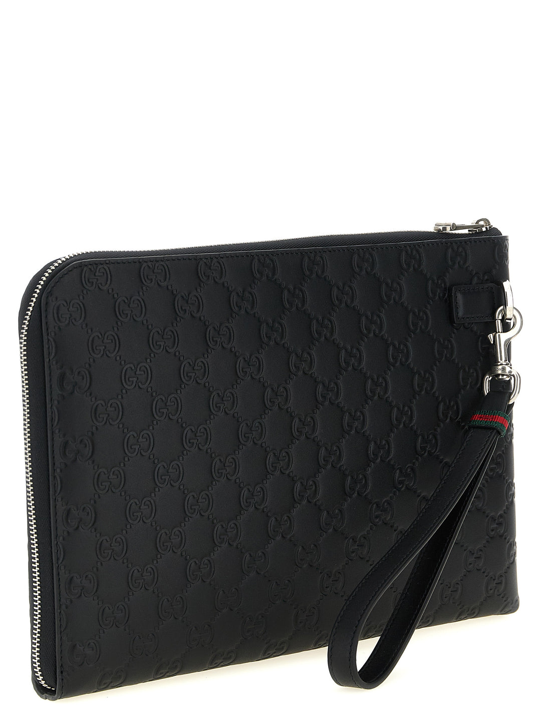 Gucci Gg Emblem Clutch - Nero | 81830ca8952271cc41a1624ca1efb98f79cf83c6