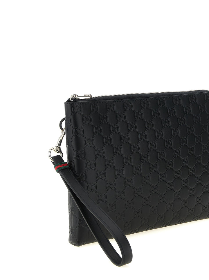 Gucci Gg Emblem Clutch - Nero | 5e26b8c0a1de43b90776d4a4e9eb7c827dbf2e9a