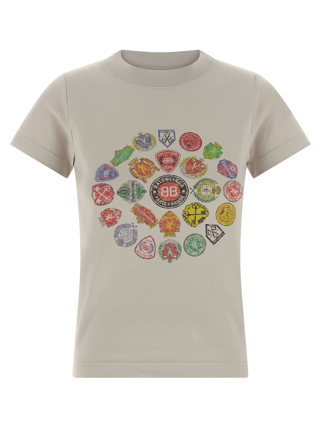 Balenciaga Logo Print T shirt - Grigio | 24f6899dcd2eb516b5a29c9fff189112ff558127
