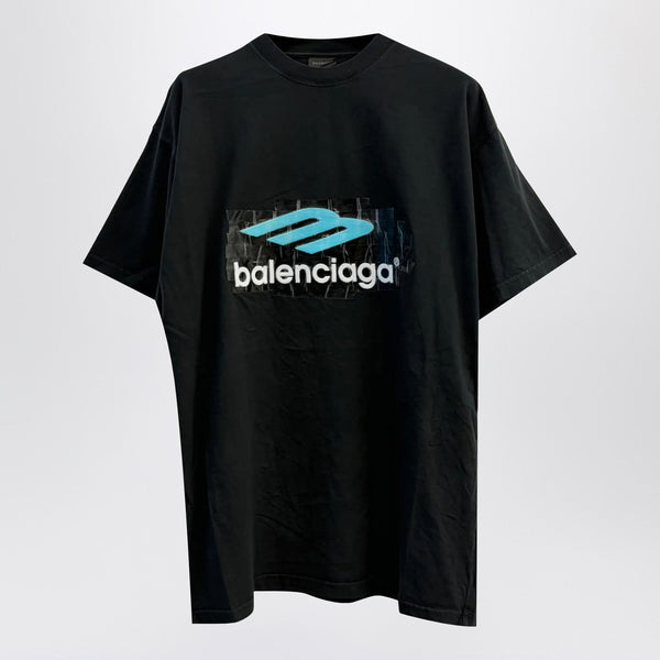 Oversized Washed Black 3 B T-Shirt