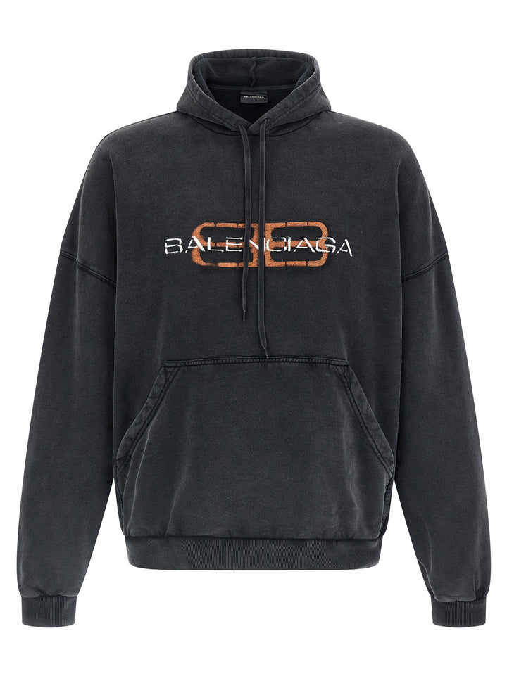 Balenciaga Printed Hoodie Felpe - Nero | 519033ad2198305337b4903091fc8f5df2fbf623