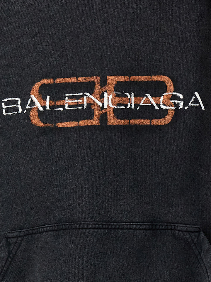 Balenciaga Printed Hoodie Felpe - Nero | d2cf3548e96347f76349e995ad3b6cd316e2021b