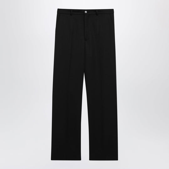 Too Far Tailored Trousers In Dry Wool, Black
