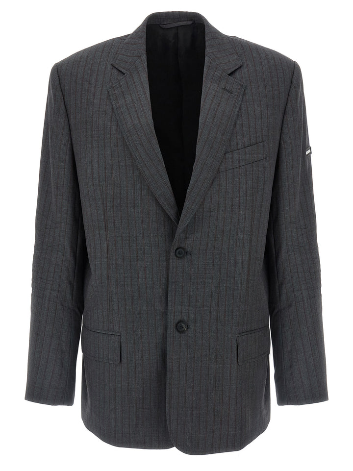 Balenciaga Wool Blazer - Grigio | f34e311edb515d1f0a09f46be0edb62034dd999e