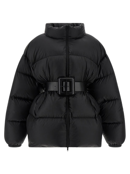 Hourglass Puffer Jackets Nero