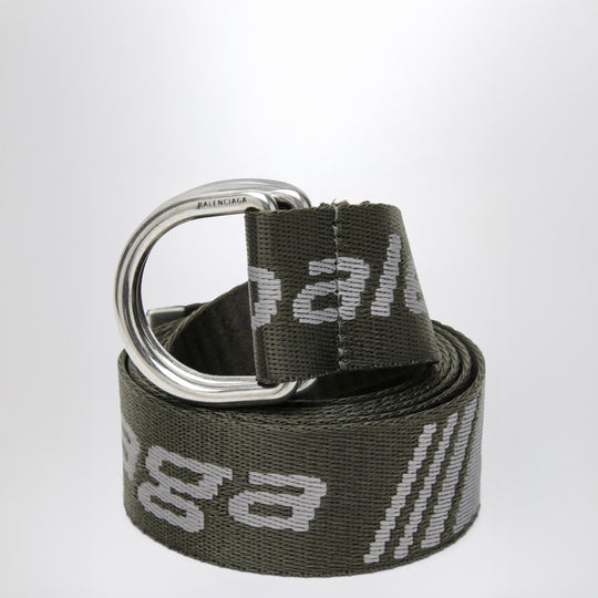 D-Ring Belt With Loop Sports Icon Motif