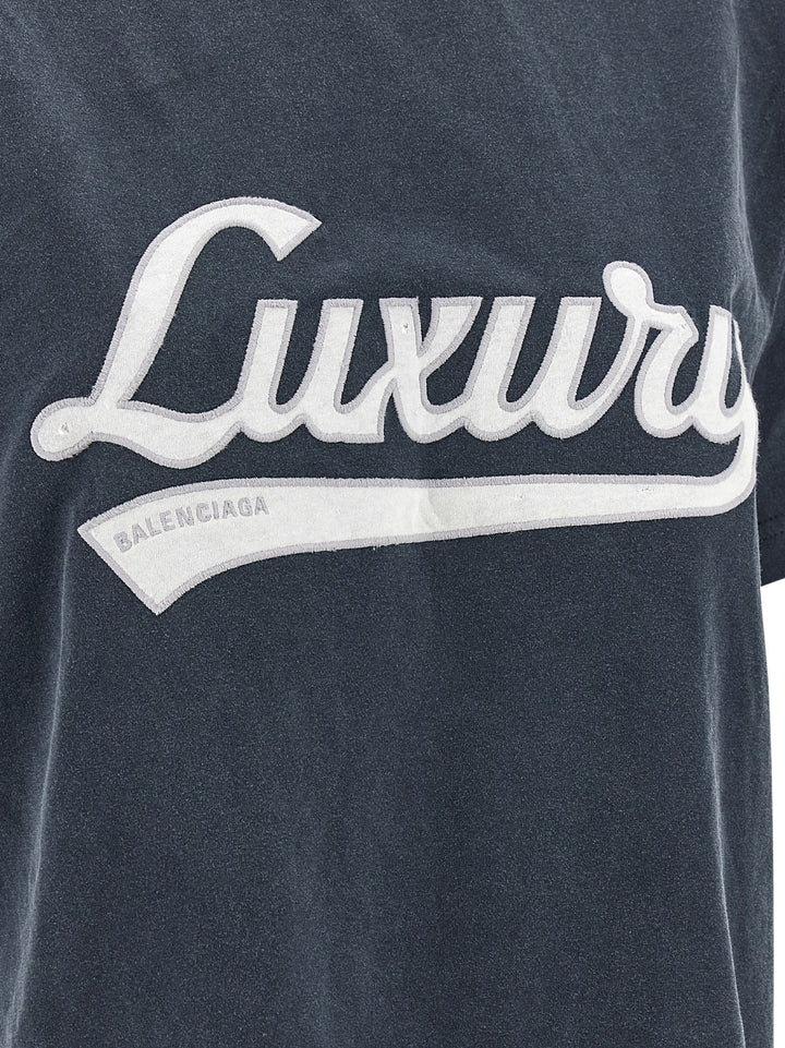 Balenciaga Embroidery T shirt - Blu | 4843a11ff8d08d8ff4c5567eb012c1144e073a5d