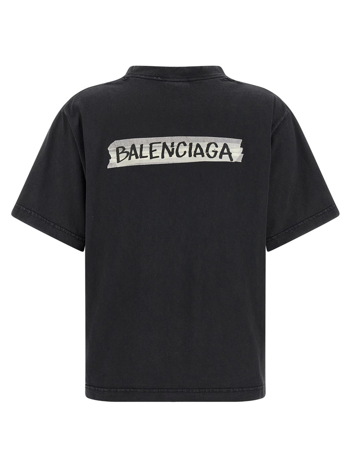 Balenciaga Masking Tape T shirt - Nero | 00ae4b9b05ec1990ece32e3c10027f3a5b7bb90b