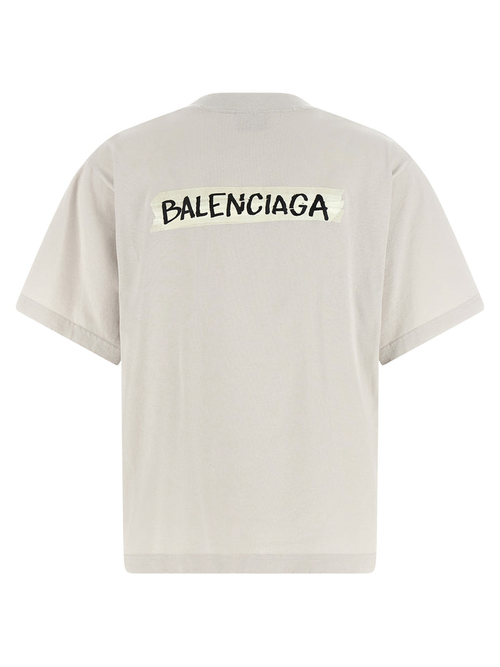 Balenciaga Masking Tape T shirt - Grigio | a3ab32e95fe6cf5036a395ebc60be6f8e8ce152b