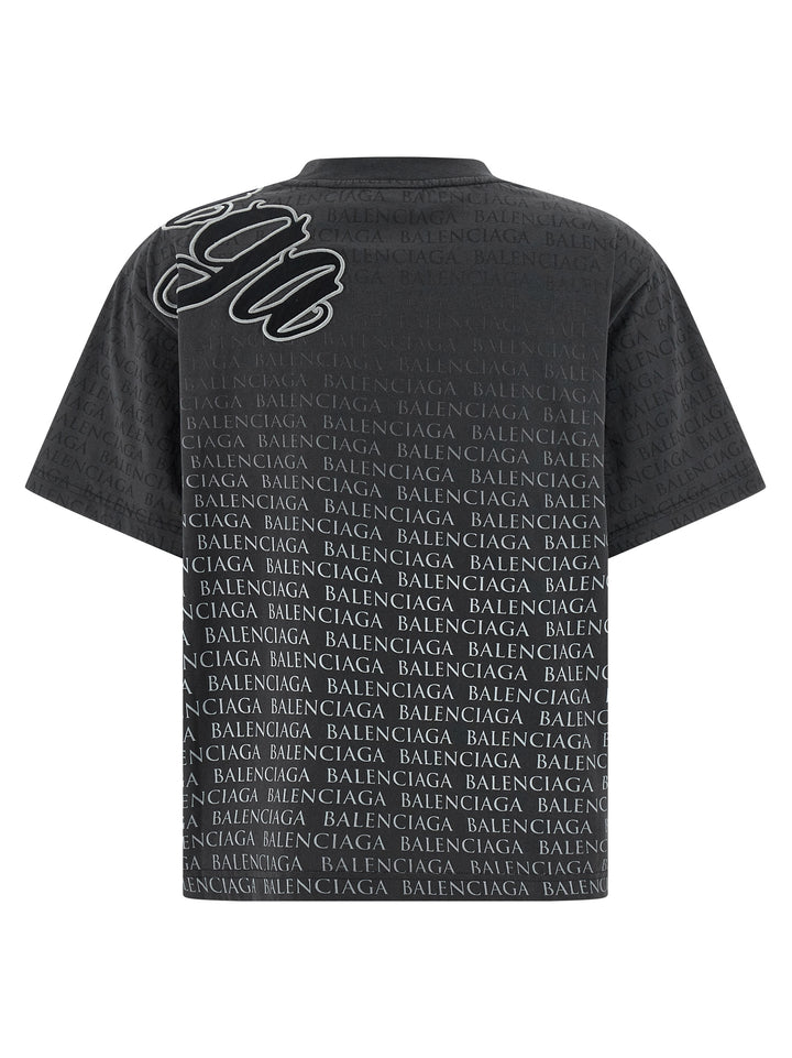 Balenciaga Cursive T shirt - Nero | 1aca6cc25e9c3c7a8a32397ff0a80bf57c7bf5ed
