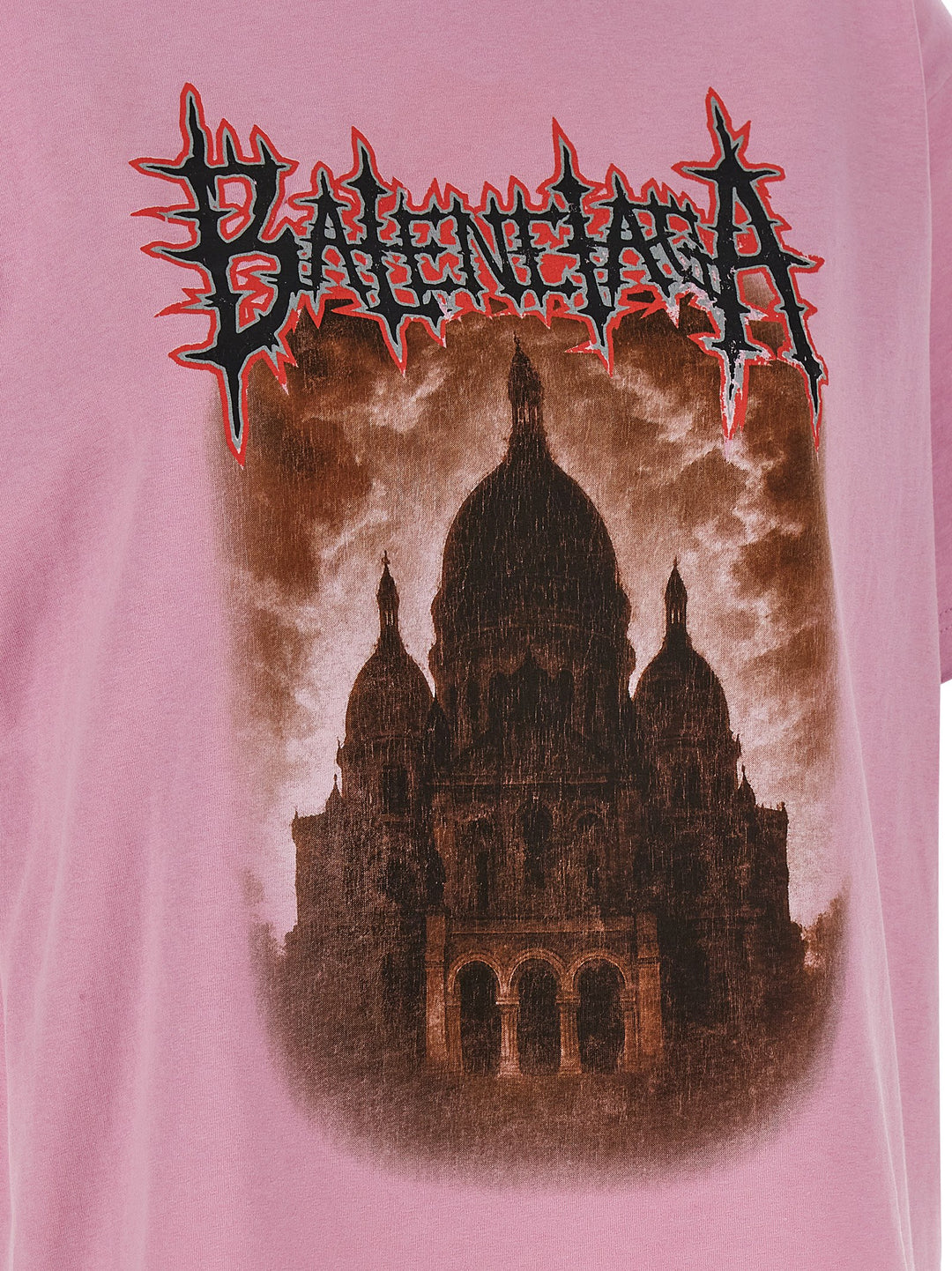 Balenciaga Balenciaga Sacré Cœur T shirt - Rosa | 89a96eeae13519db7b2b01da23f88bdfb3f2fa42