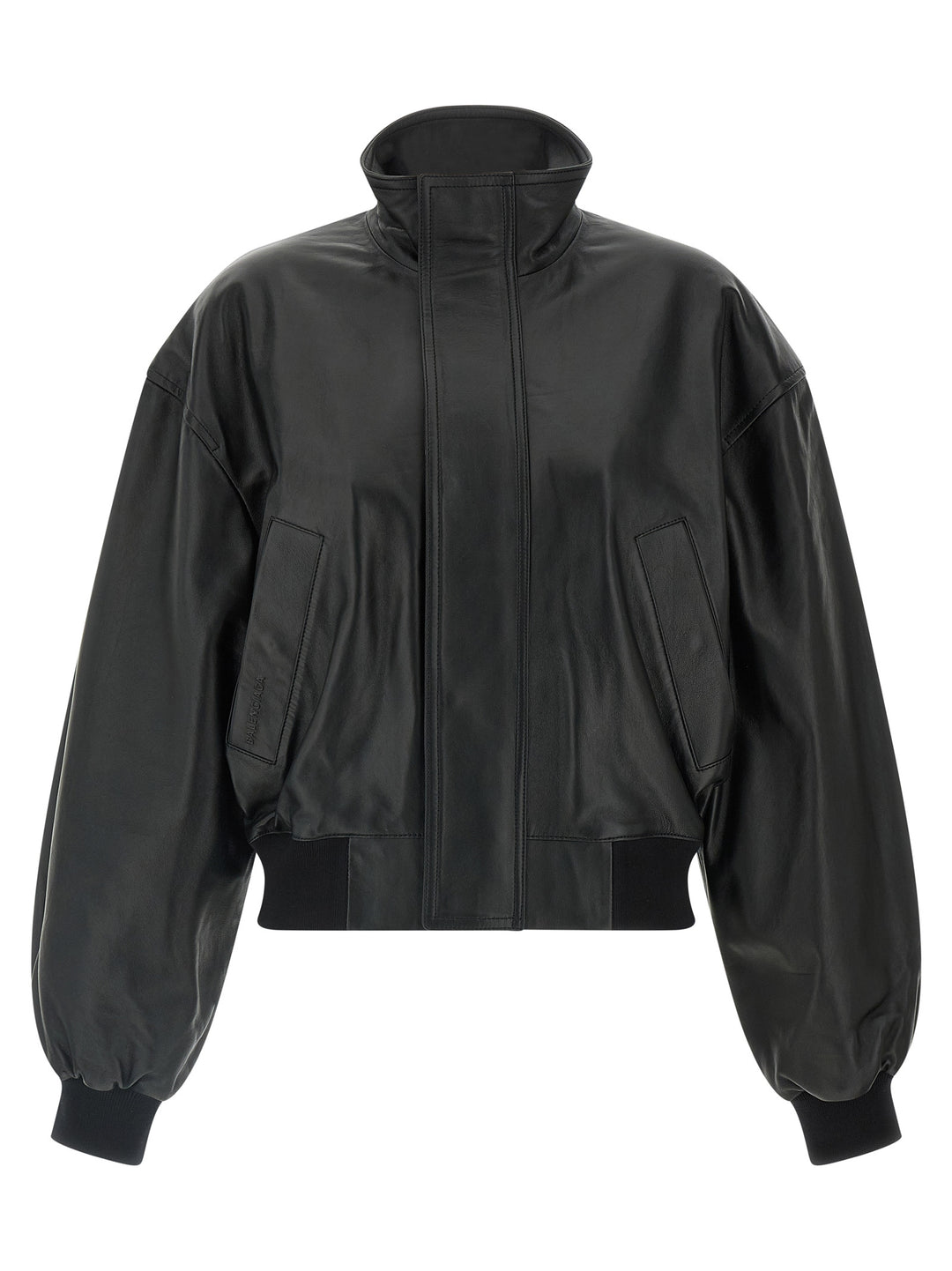 Balenciaga Leather Blouson Puffer Jackets - Nero | b126c4f70e9d95eb2ae949453e49d74d20ff2be3