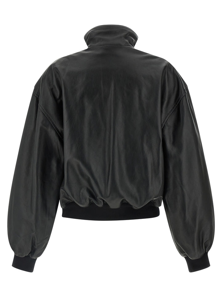 Balenciaga Leather Blouson Puffer Jackets - Nero | 74cd25d34318cf6fed598ab6eca2ec1b5a0809b5