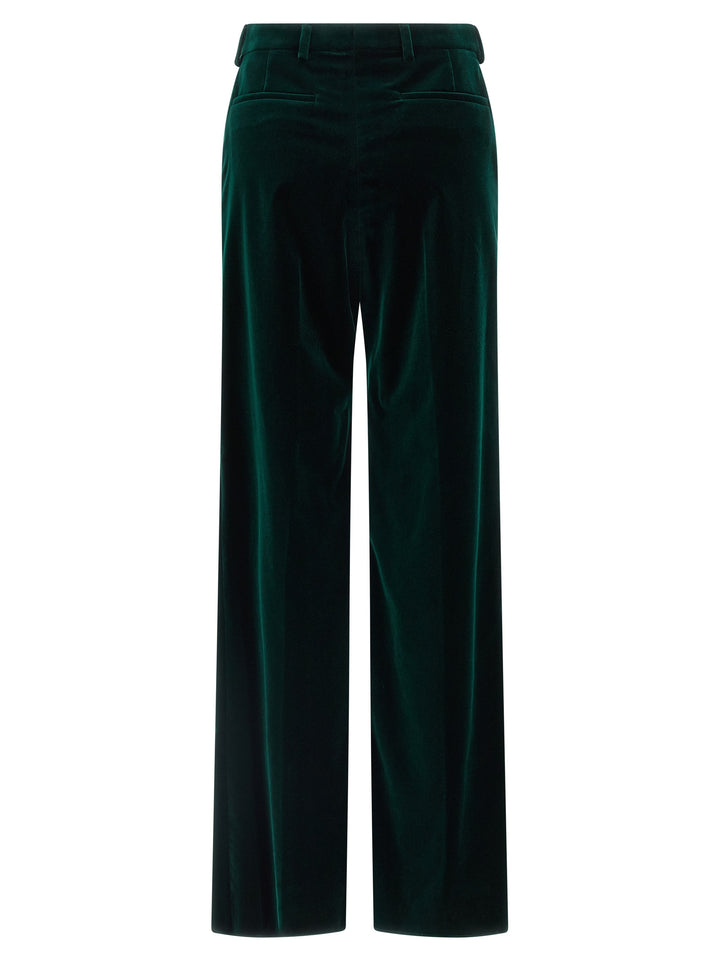 Gucci Velvet Pantaloni - Verde | 69b062273c3736a2b22528cfbd0bd10f78e221ef
