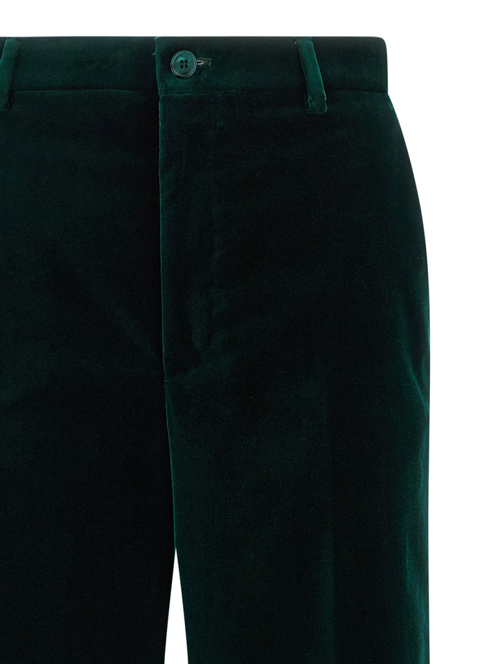 Gucci Velvet Pantaloni - Verde | efae4f5d8c92098b6c7158e81a26f4ffabcbc911