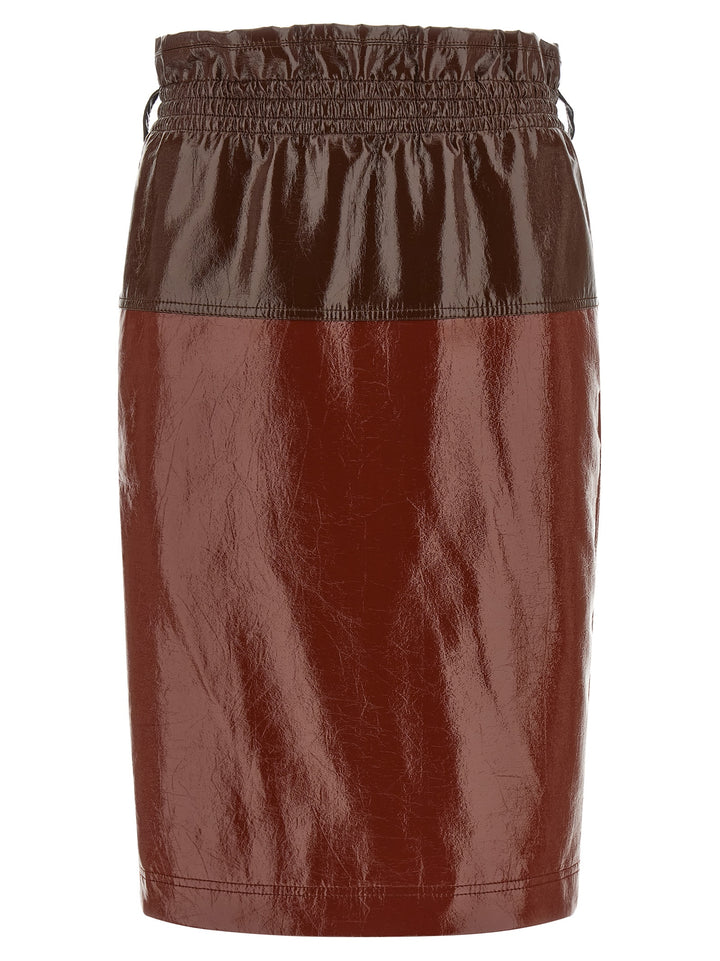 Saint Laurent Paper-Bag Gonne - Bordeaux | 1a1eef3a5cf11e3422f02310ce172d2d8310cc98