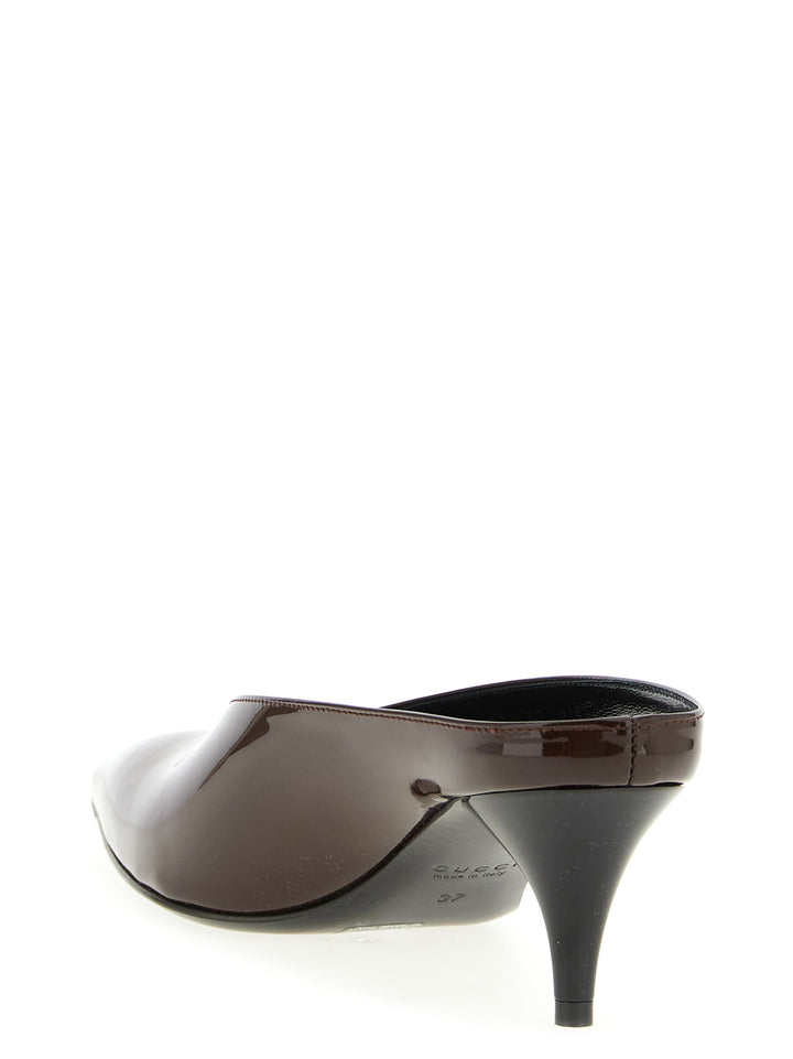 Gucci Patent Mules Decollete - Bordeaux | 9d3cebc54df8a3b4c57c135fdc1739545b09899f