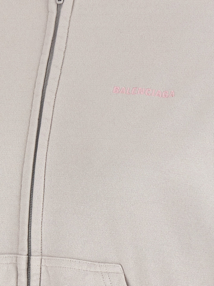 Balenciaga Logo Embroidery Hoodie Felpe - Grigio | 87be0c252f6adf73f911f5c4682dee004532b132