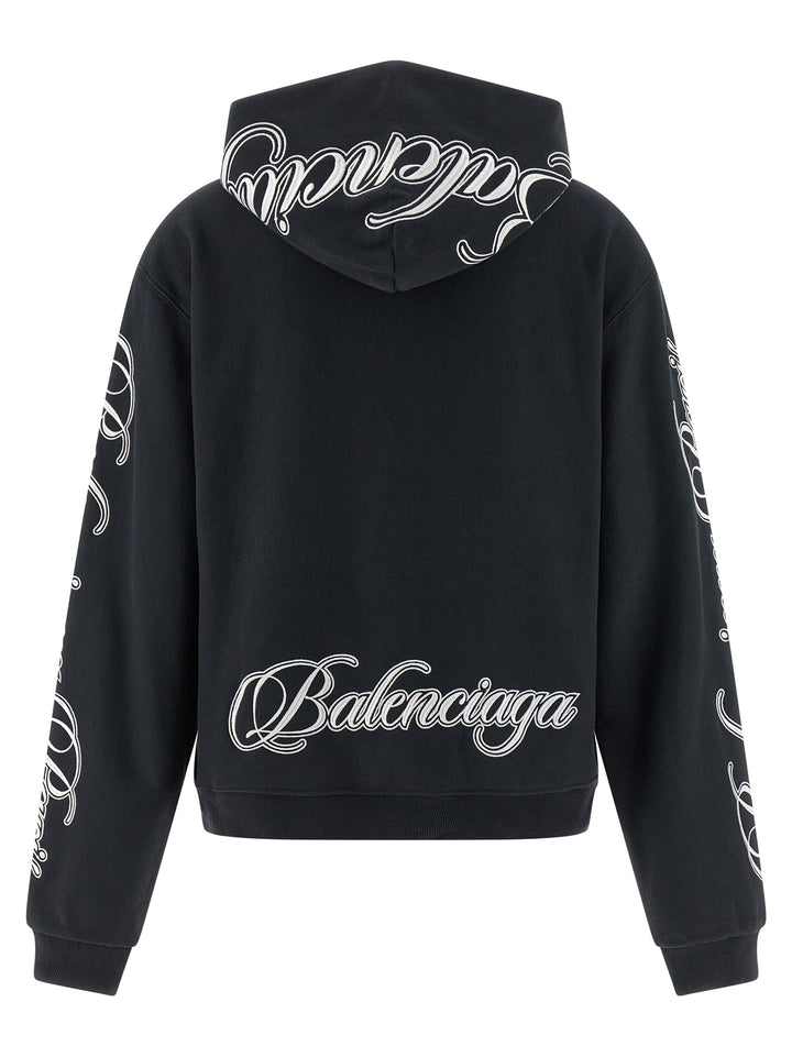Balenciaga Cursive Felpe - Nero | f16f59aef1d4434511428cdf1765e542634f44b7