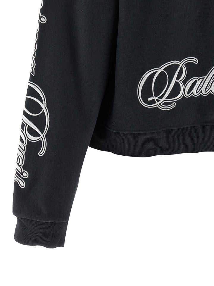 Balenciaga Cursive Felpe - Nero | 10d9ab997b346551b6b049b60eea07154bf99288