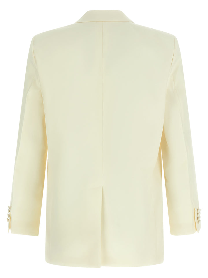 Gucci Double-Breasted Technical Panama Blazer - Bianco | 7ee51b18bfec39a5ec42e90fe4af2e8655f31040