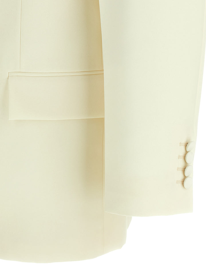 Gucci Double-Breasted Technical Panama Blazer - Bianco | 3da788f29bf53d36fb7bd18428fc615f41efd490