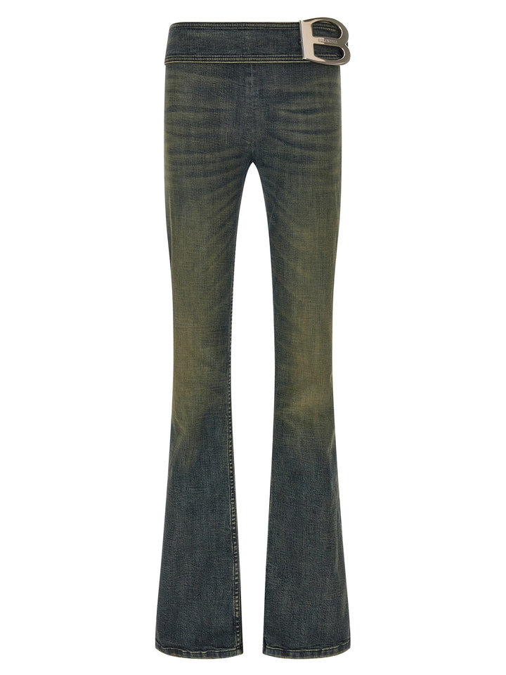 Balenciaga Bootcut Buckle Jeans - Blu | b5a9c649dfac7053e209483216c3a37fa3c33302