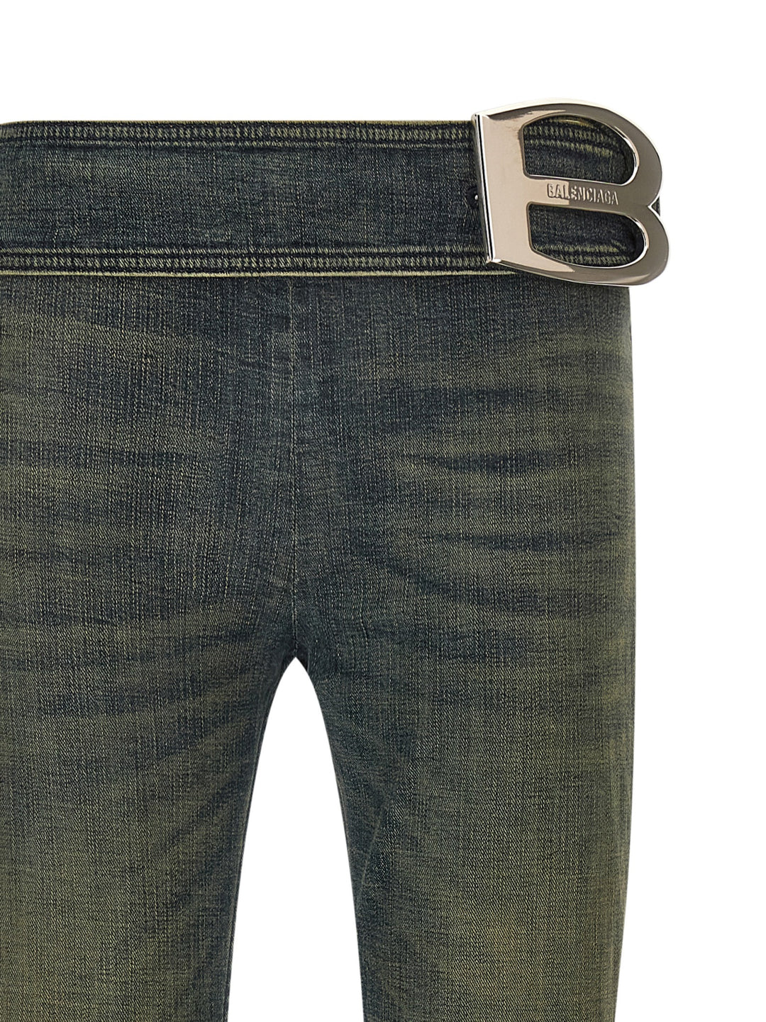 Balenciaga Bootcut Buckle Jeans - Blu | 83df2d7d8adcf71244deddc7c15b7a7c55000041