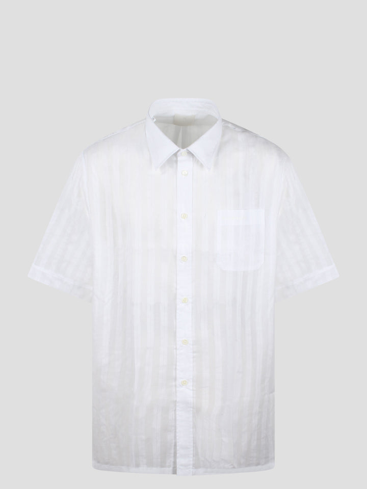 Striped cotton voile shirt