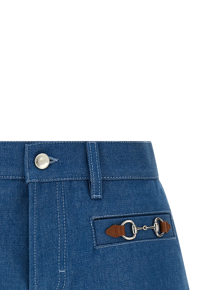 Gucci Morsetto Bermuda e Short - Blu | 332f925e9f39107cb562816799e71253897b7bc1