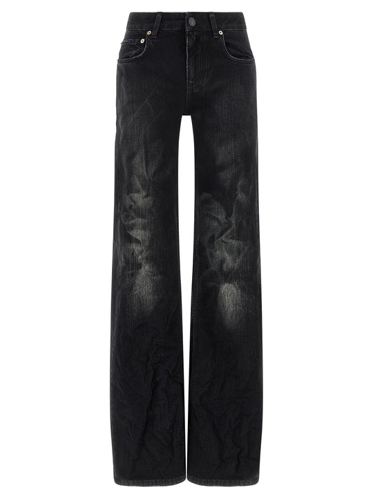 Wide Leg Jeans Nero