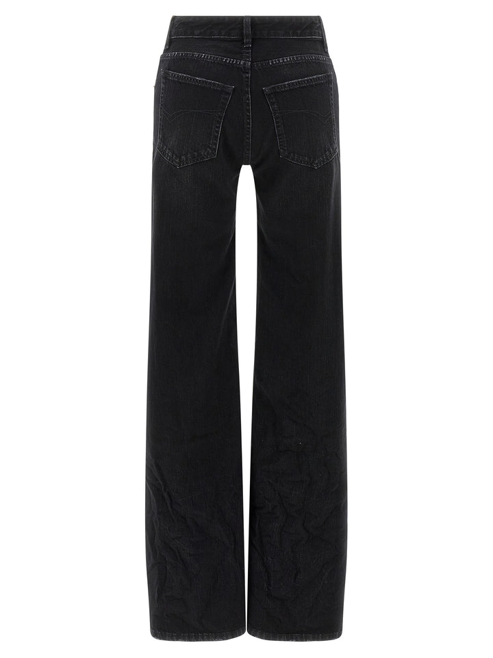 Balenciaga Wide Leg Jeans - Nero | 56485019f5e9c4555065d01fcf6bc13a954e8ad3