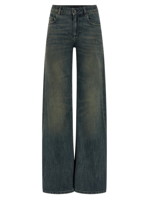 A Gamba Ampia Jeans Blue