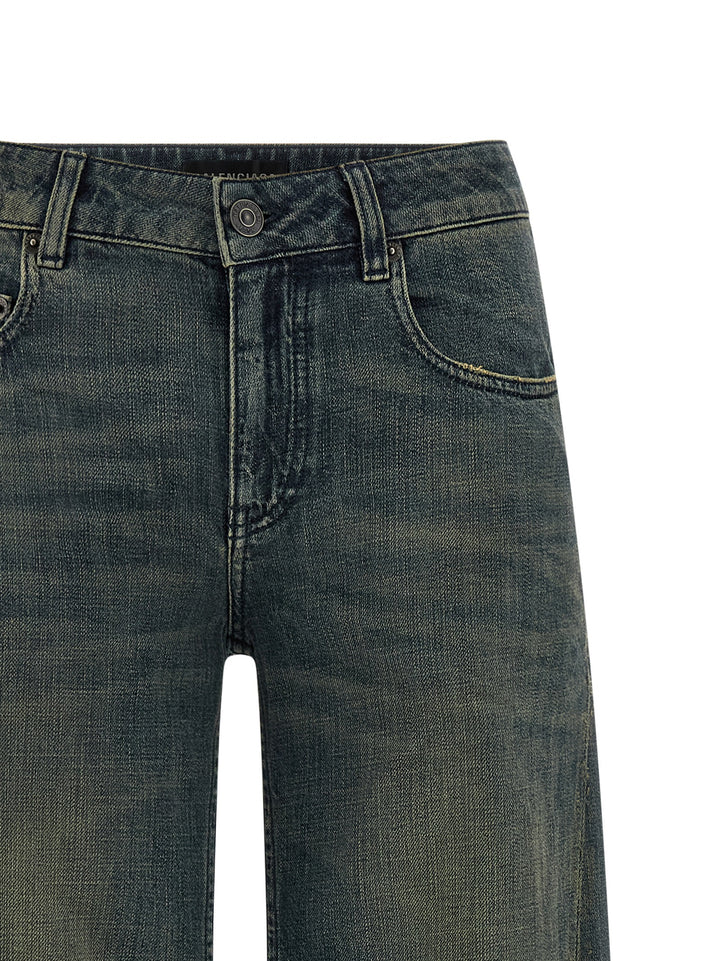 Balenciaga A Gamba Ampia Jeans - Blu | bea97590fe6465a173a1c7583aa6a299e3d9e3ef