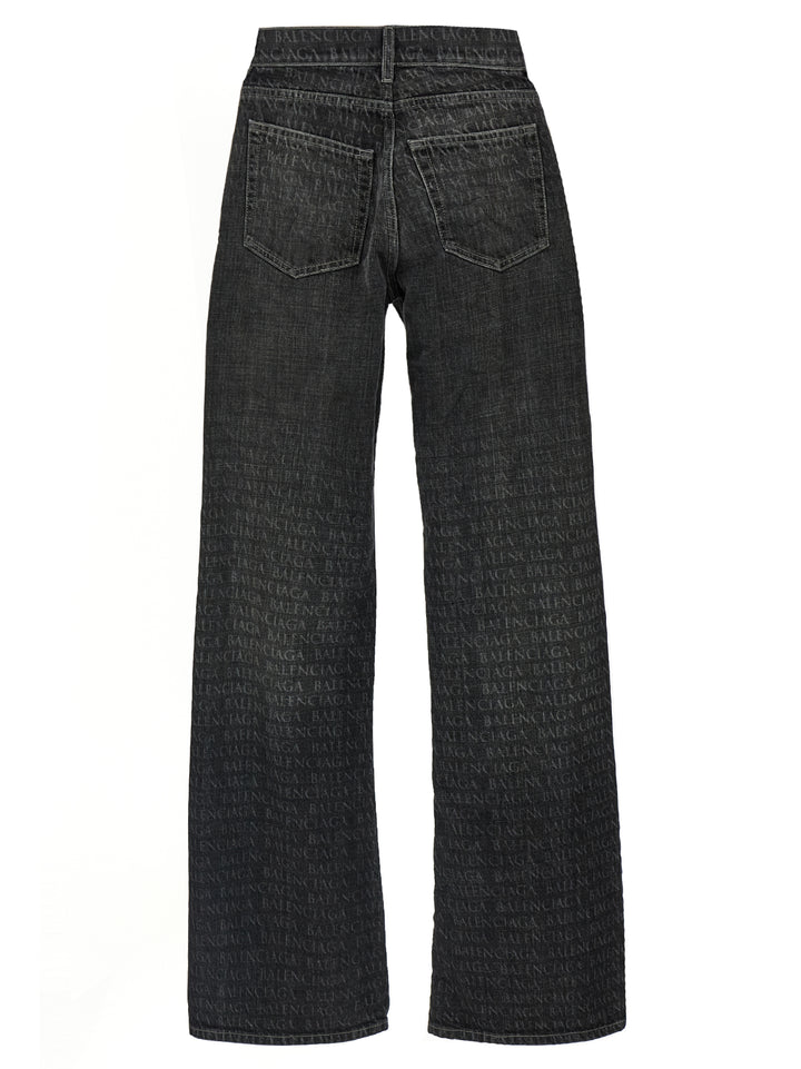 Balenciaga Wide Leg Jeans - Nero | 33afa2dd954a180ede34f10eb78a579a0838d85f