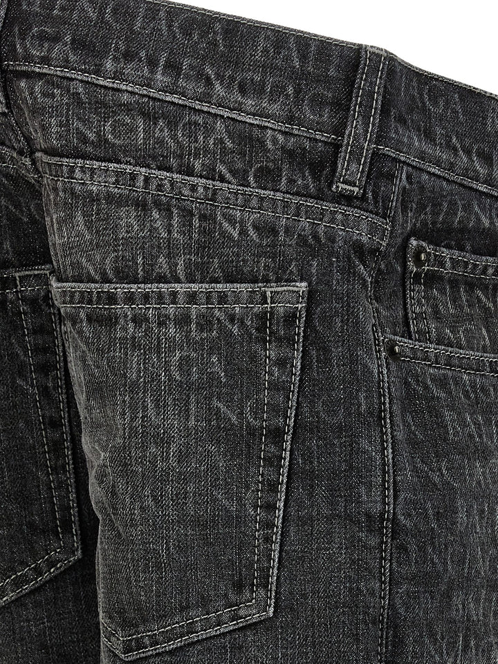 Balenciaga Wide Leg Jeans - Nero | 936d25ac126c5cf0d624de37bf22589223981014