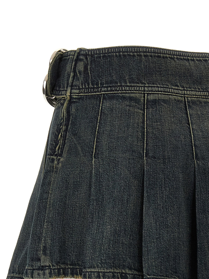 Balenciaga Buckle Pleated Gonne - Blu | b013ce68fd61e8c0c4dc7b1de2c3c796eae11286